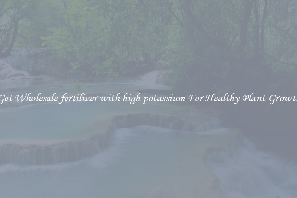 Get Wholesale fertilizer with high potassium For Healthy Plant Growth