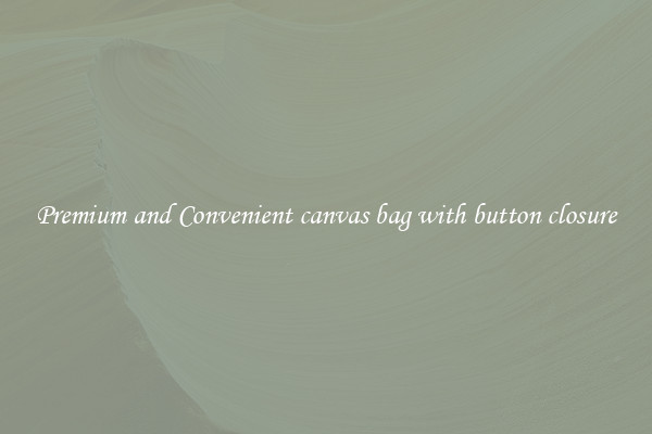 Premium and Convenient canvas bag with button closure