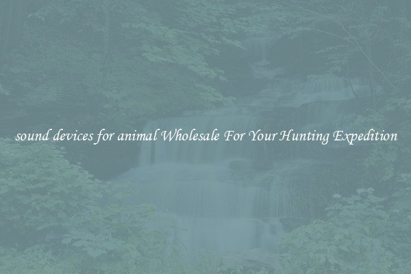 sound devices for animal Wholesale For Your Hunting Expedition