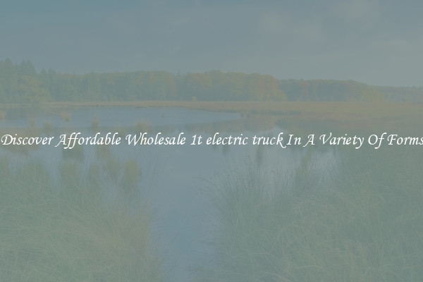 Discover Affordable Wholesale 1t electric truck In A Variety Of Forms