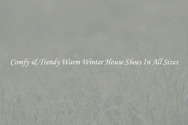 Comfy & Trendy Warm Winter House Shoes In All Sizes