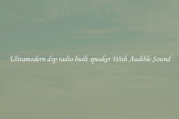 Ultramodern dsp radio built speaker With Audible Sound
