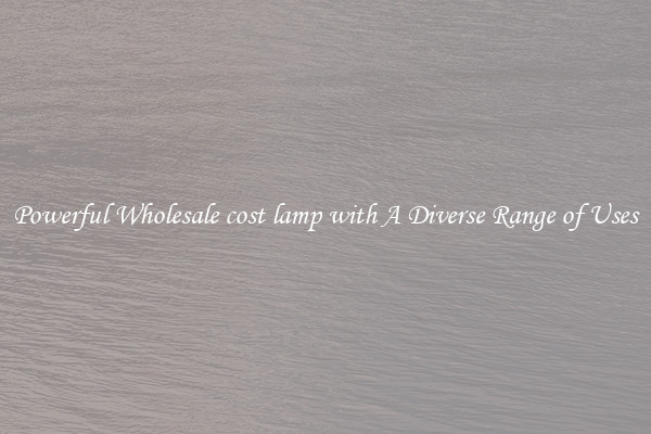 Powerful Wholesale cost lamp with A Diverse Range of Uses