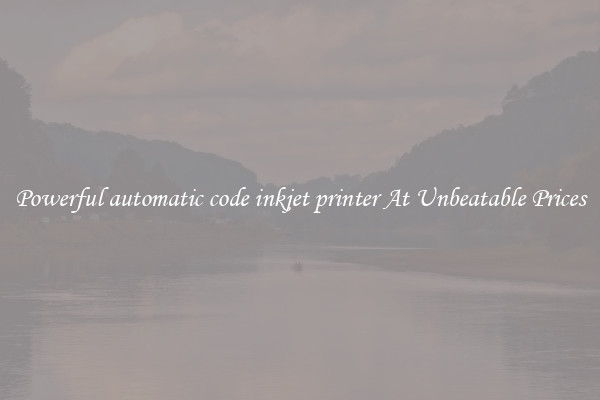 Powerful automatic code inkjet printer At Unbeatable Prices