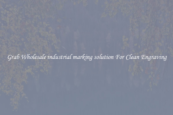Grab Wholesale industrial marking solution For Clean Engraving