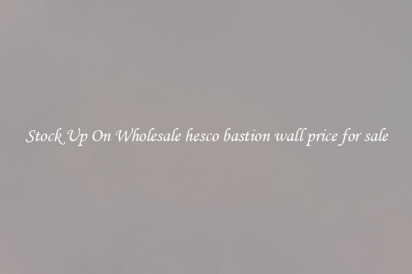 Stock Up On Wholesale hesco bastion wall price for sale