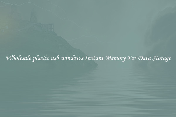 Wholesale plastic usb windows Instant Memory For Data Storage